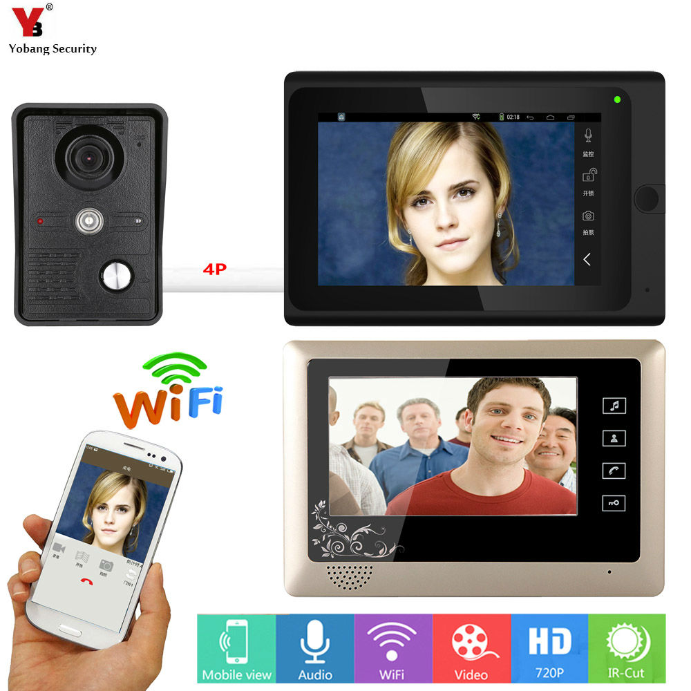 Yobang  7 ġ app  /    ȭ  ޴ ȭ wifi doorbell door phone